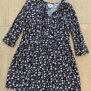 Black & Floral Print Tunic / Dress